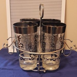 Kimiko Silver Fade Glass Bar 5 pc Set